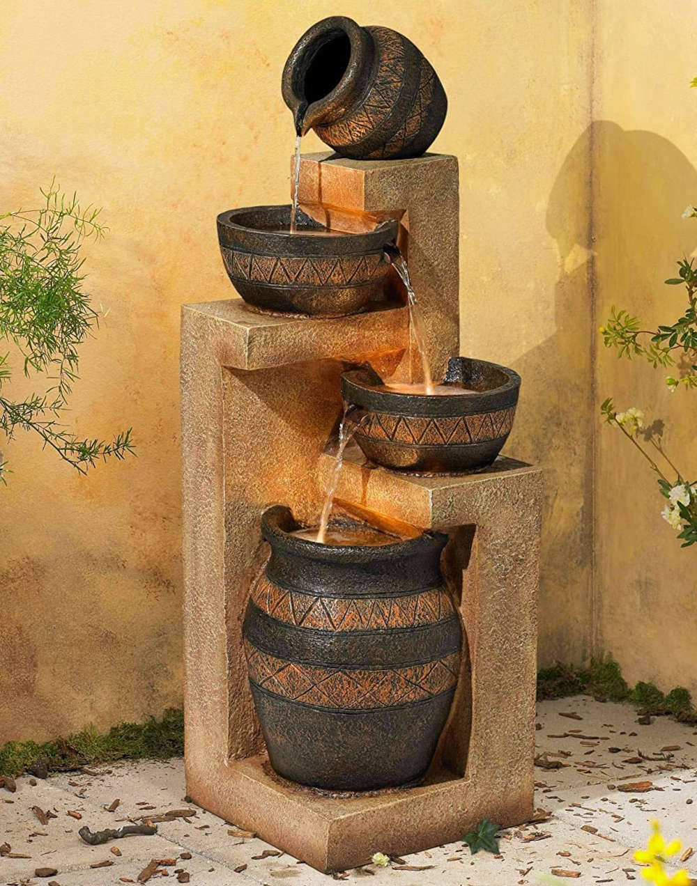 Bowl and Jar Outdoor urn fountains from Lamps Plus