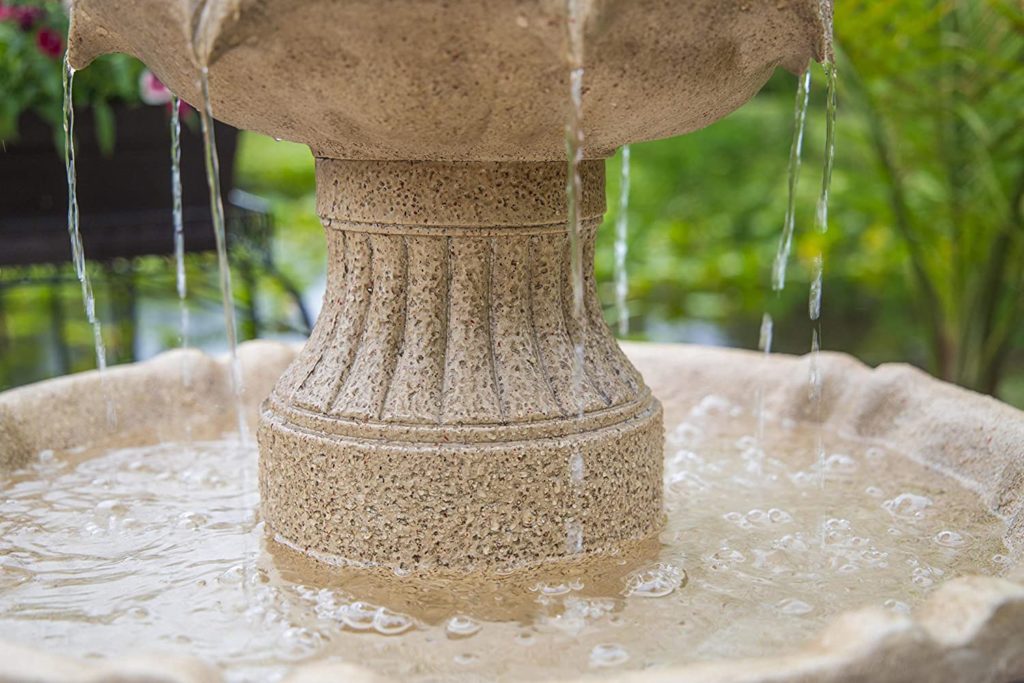 outdoor solar fountains - a solar water feature bubbling