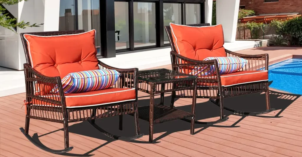 Orange Bistro Sets for patio outdoor featured