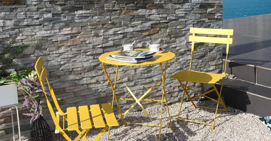 Yellow Bistro Sets for patio outdoor featured