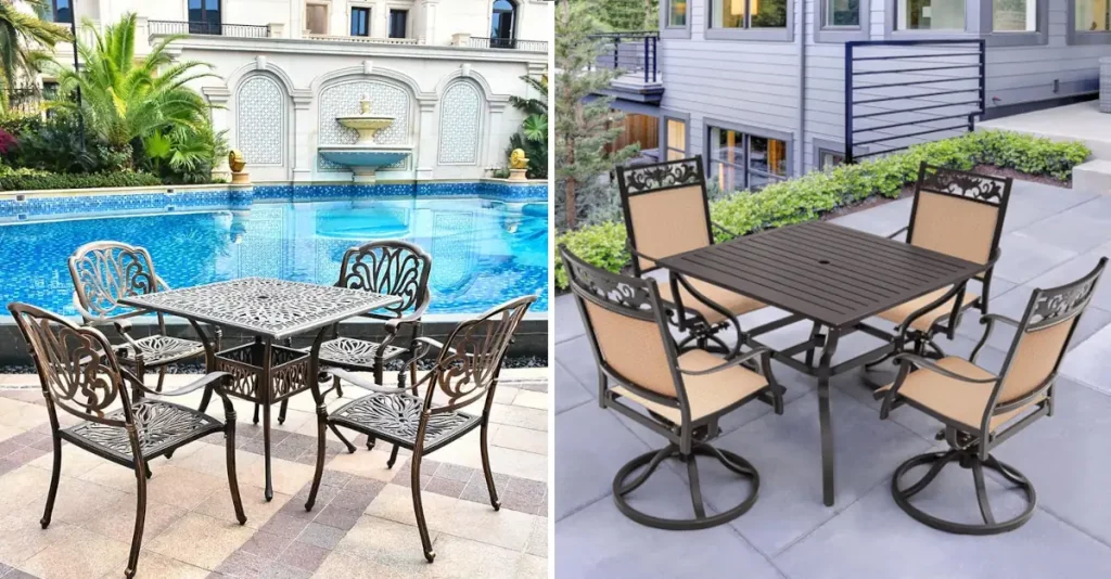 best 5 Piece Outdoor Dining Sets With Umbrella Hole for patio featured