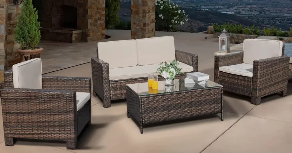 best rattan conversation sets for outdoor patio featured
