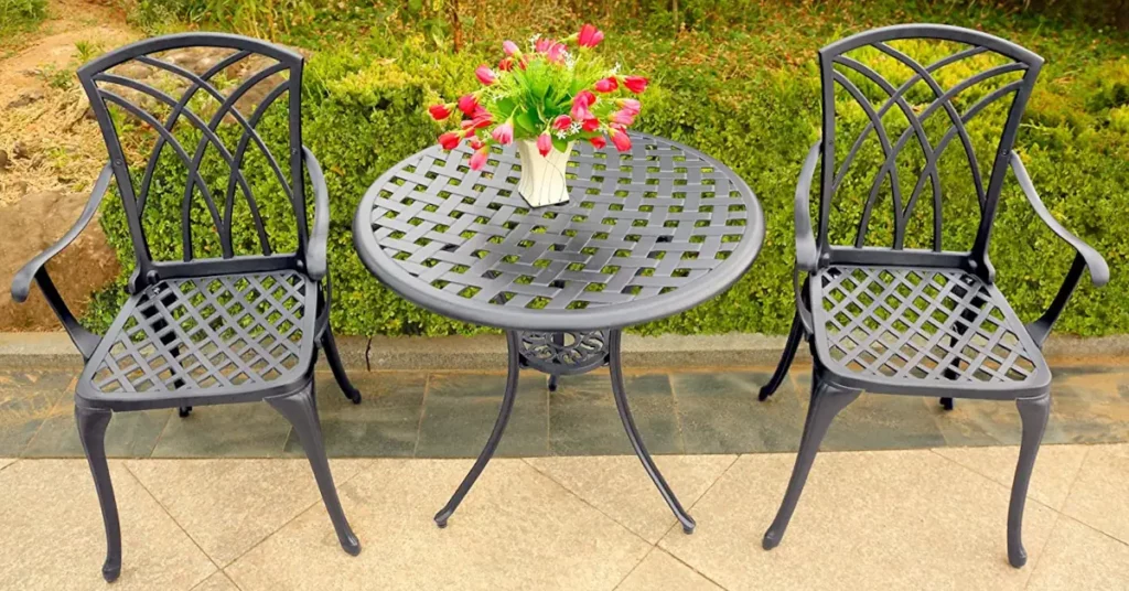Outdoor Bistro Aluminium Stainless Steel Coffee Table Garden Patio Furniture New 