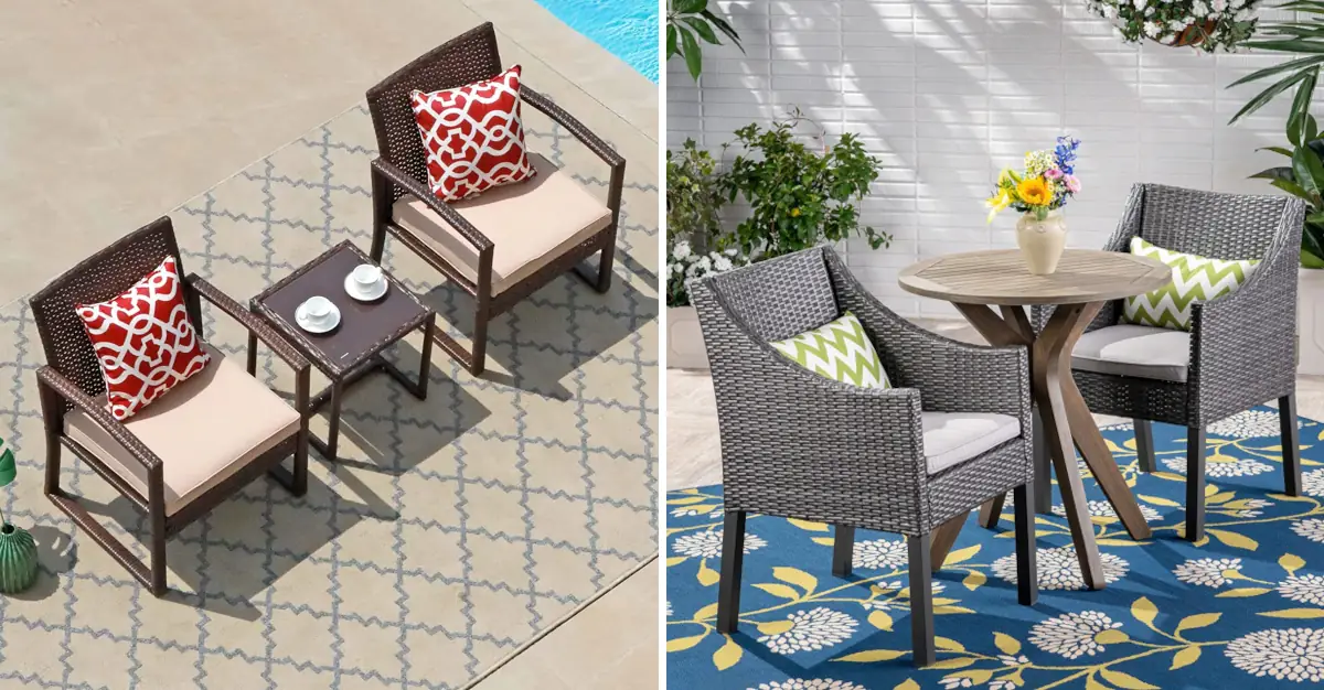 The Best Outdoor Wicker Bistro Sets Of 2022 For A Fair The Best Outdoor Wicker Bistro Sets Of, Belleze Bistro Outdoor 3 Piece Patio Set