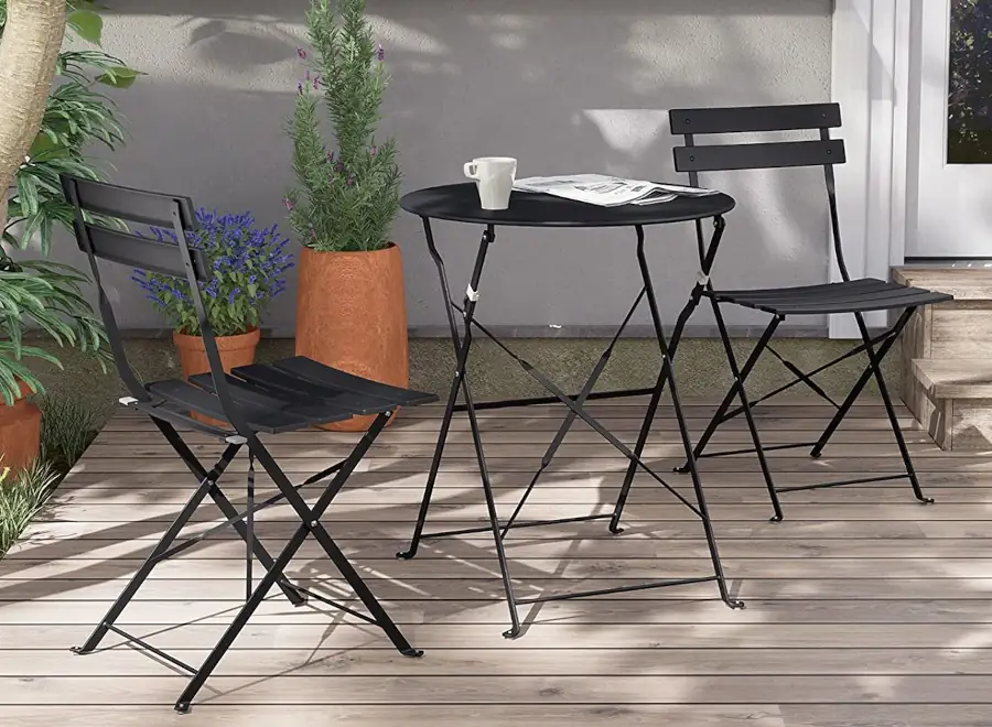 Small Outdoor Bistro Sets, Outdoor Bistro Table And Chairs Black