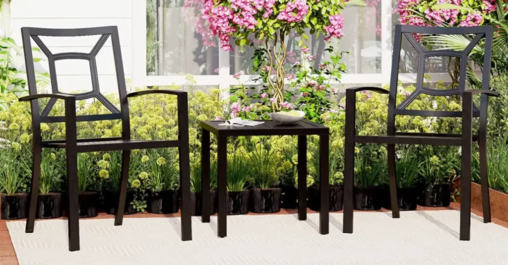 patio outdoor wrought iron bistro sets featured