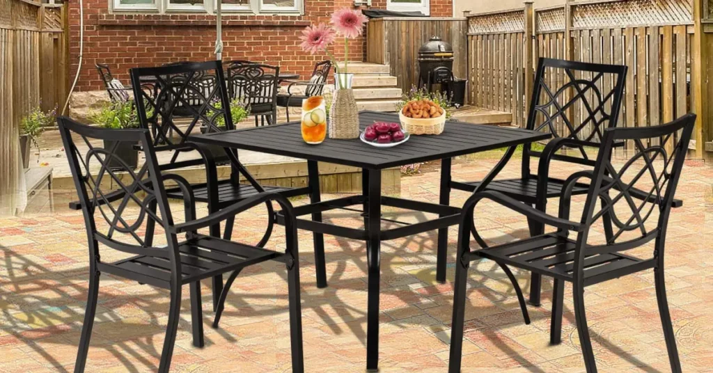 Black Outdoor Dining Sets for your patio Black Outdoor Dining Set featured