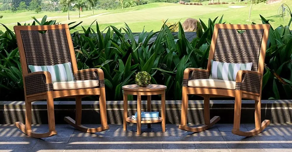 Teak Rocking Chairs for patio outdoor rocker chair featured