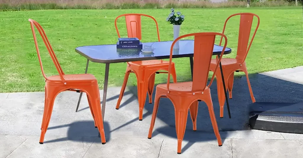 best Orange Dining Chairs for patio Orange Dining Chair featured