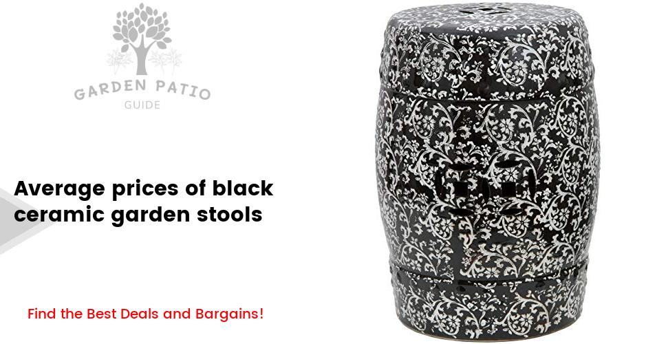 Cost of black ceramic garden stools