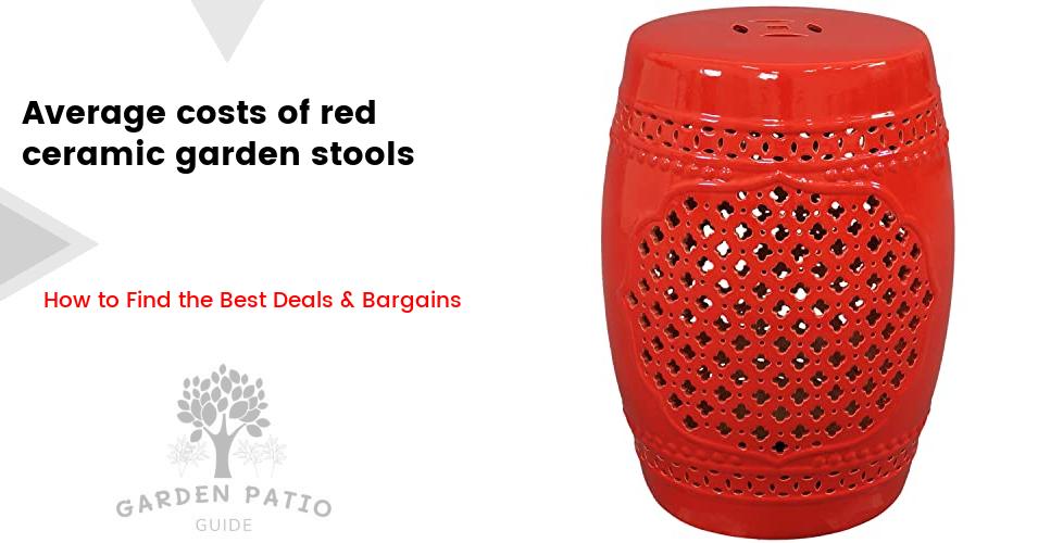 Cost of red ceramic garden stools